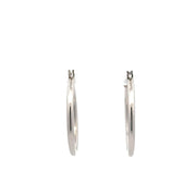 18K Gold Earrings Hoops Polished 1.23 grams - Rafant